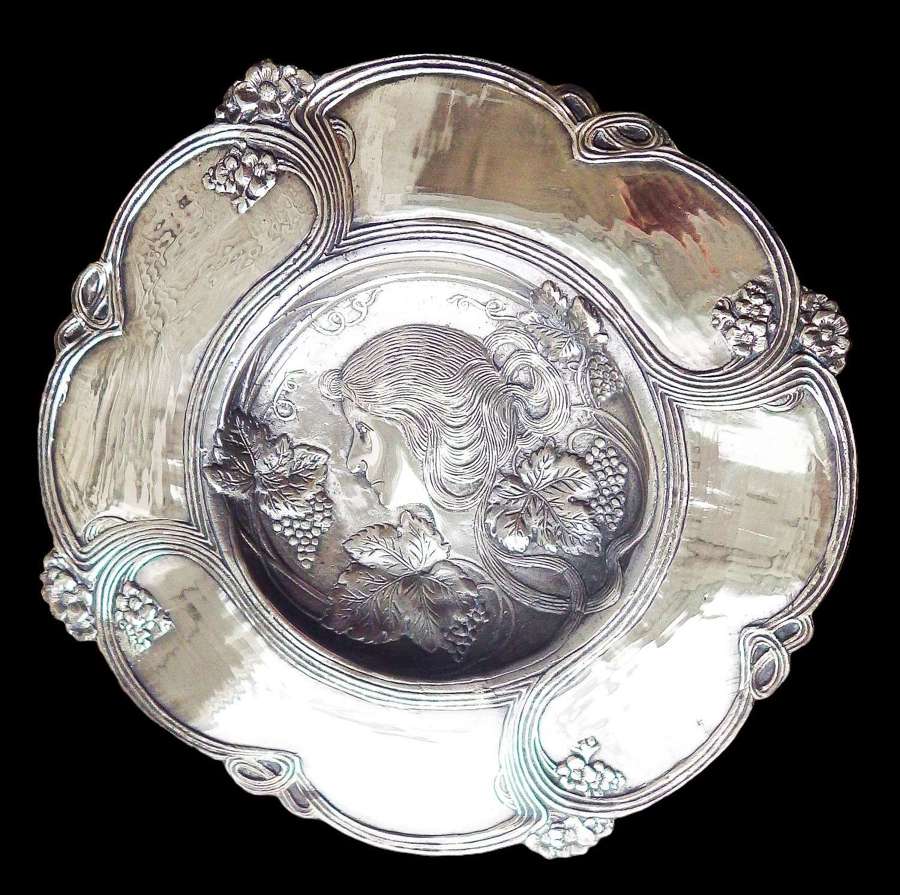 WMF Art Nouveau Silver Plated Wall Plaque