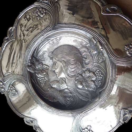 WMF Art Nouveau Silver Plated Wall Plaque