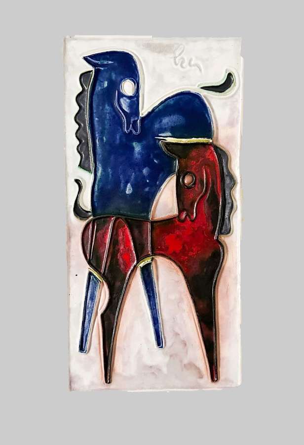 Helmut Friedrich Schaffenacker Large Ceramic Wall Plaque