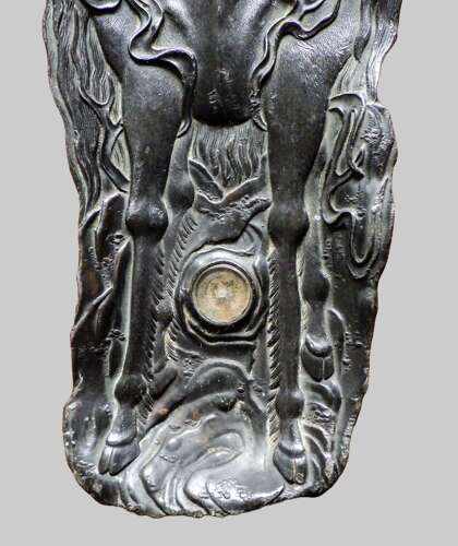 Japanese Curio Devil Pen Tray with Compass