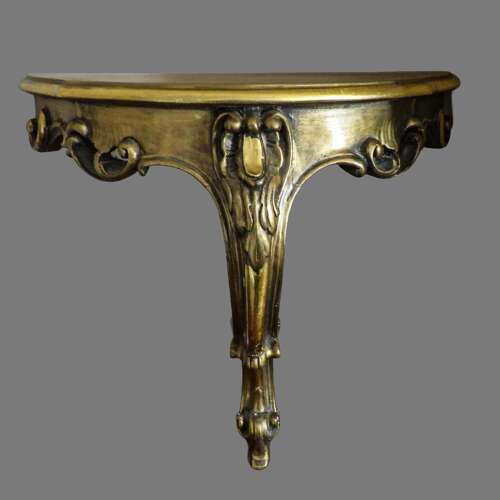 A French Pair of Gilted Carved Wood Wall Console Tables