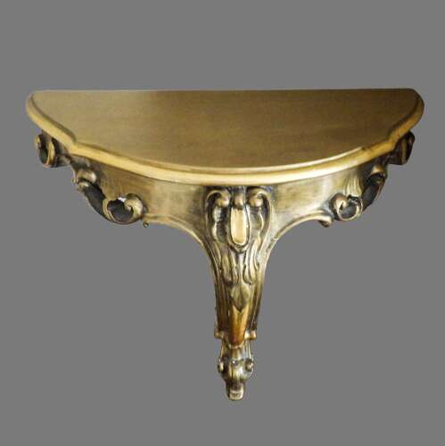 A French Pair of Gilted Carved Wood Wall Console Tables