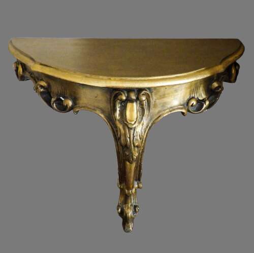 A French Pair of Gilted Carved Wood Wall Console Tables