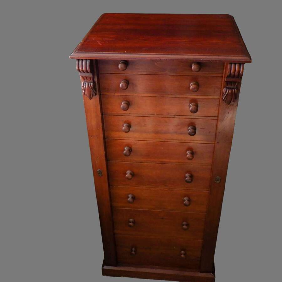 20th Century Stained Pine Wellington Chest