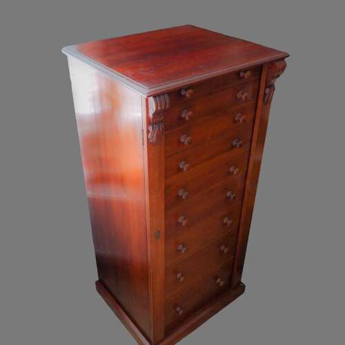 20th Century Stained Pine Wellington Chest