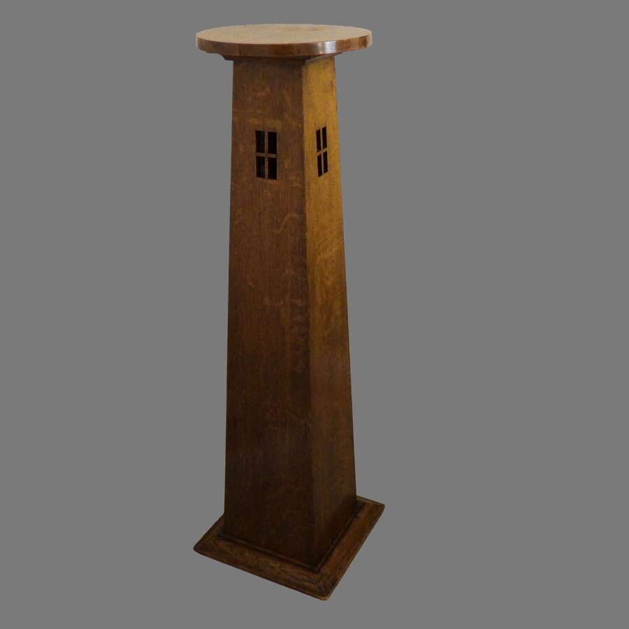 Art Deco Oak Pedestal