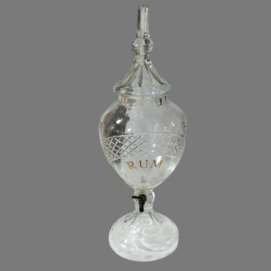 Monumental Victorian Cut Glass Rum Dispenser